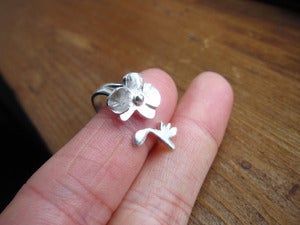 Image of Orchid - Flower Ring - Handmade Sterling Silver Ring