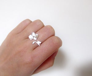 Image of Orchid - Flower Ring - Handmade Sterling Silver Ring