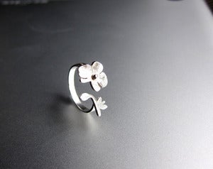 Image of Orchid - Flower Ring - Handmade Sterling Silver Ring
