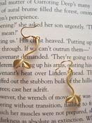 Image of Gold Plated Double Leaf Earings