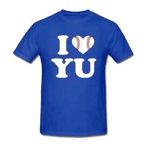 Image of I Love Yu Darvish (Blue w/ Baseball Heart)