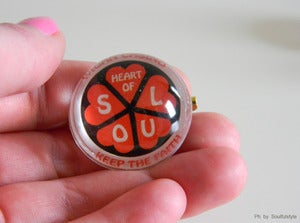 Image of RED WIGAN CASINO RESIN PIN
