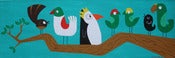 Image of Birds in a Tree Painting