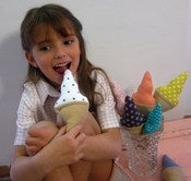 Image of hochet pouet cornet de glace * coloris filles