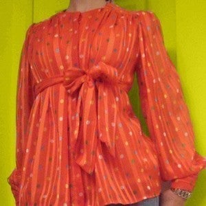 Image of Red Polka Dot Vintage Top