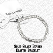 Image of Solid Silver Beaded Bracelet