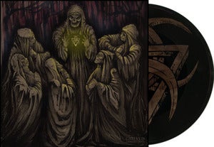 Image of GRIEVED "Samaritans" one sided 12 " gold silk printed wax LTD 50 pre order