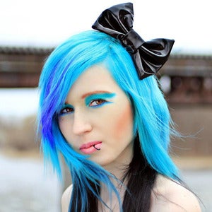Image of Mini Black PVC Hair Bow