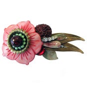 Image of Pink Flower Barrette by Joli Jewelry