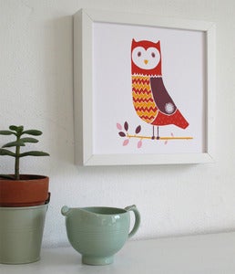 Image of Print Tylluan - <em>Owl Screen Print</em>