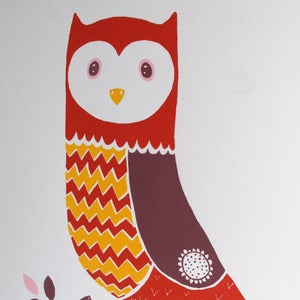 Image of Print Tylluan - <em>Owl Screen Print</em>