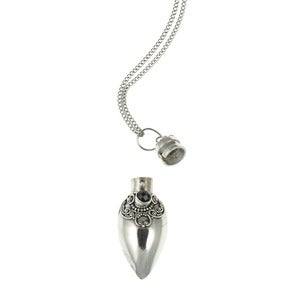 Image of Nam-kha. Silver & Onyx Perfume Trinket