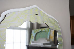 Image of curly bracket mirror - metallic maze