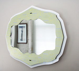 Image of curly bracket mirror - metallic maze