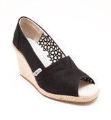 Image of Toms ~ Canvas Wedge ~ Black 