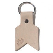 Image of Arrow Key Ring<br>Cream Nubuck Leather<br><font color = "red">new</font>