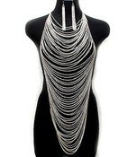 Image of Body Chain w/ Matching Earrings (Silver or Gold)