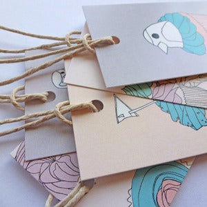 Image of Bird and Cupcake Gift Tags