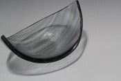 Image of Leaf dish, pale blues and grey