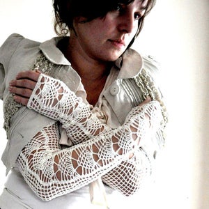 Image of Long Lacy Opera Gloves - MADE TO ORDER