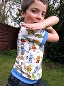 Image of Retro robots organic short sleeve t-shirt