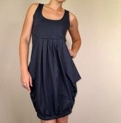Image of I LIKE YOU. THE CLASSIC SLATE GREY DRAPED POCKET DRESS