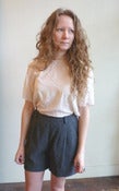 Image of Dipdha Pleated Shorts, Slate Blue color