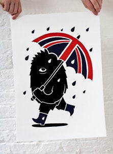 Image of Rain Monster Giclée print on 310gsm Somerset Velvet Paper