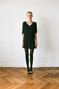 Image of Sheer Shoulder Shirt Dress 1162