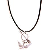 Image of 	 Katniss Arrow MockingJayl eather Necklace inspired by "The Hunger Games Jewelry"