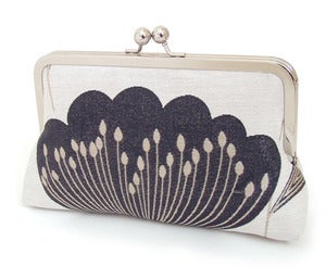 Image of Bloom noir clutch purse