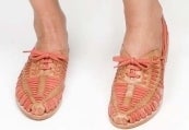 Image of Miista Alexa Coral / Red and Tan Leather sandals 