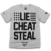 Image of Lie Cheat Steal Tee (Heather Gray)