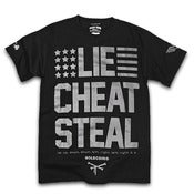 Image of Lie Cheat Steal Tee (Black)