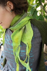 Image of NEW LEAF - organic merino nuno felt scarf