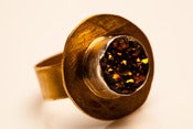 Image of Amy Burgess Gold Pyrite Druzy Ring