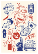 Image of CHARACTER FLASH limited edition art-print