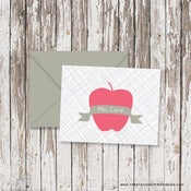 Image of Teacher Note Cards {Apple} -- Set of 16
