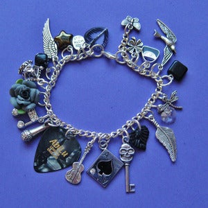 Image of Ace of Spades Plectrum Charm Bracelet