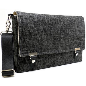 Image of 13" / 15" / 17" Laptop messenger bag in dark gray tweed