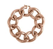 Image of  Kara Ackerman <i> Elizabeth <i> Link Bracelet in Brass and Rose Gold Plate