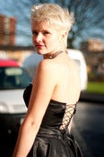 Image of  Raw Silk Bustier Crop Top