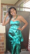 Image of Green Lame Cocktail Dress