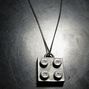 Image of Sterling Silver Lego Necklace