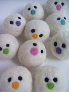 Image of Laundry Dryer Balls - Set of three (Faces)