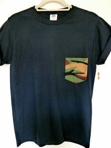 Image of Camo Pocket Effect Black Tshirt
