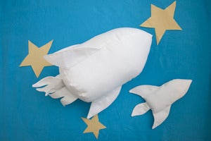 Image of Rocket Ship "Blank Canvas" Softie