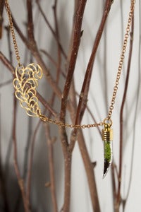 Image of Gold Tusk with Flourish Necklace