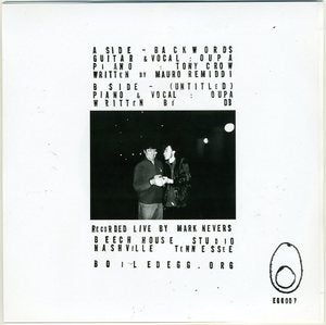 Image of EGG007 <p> Oupa & Tony Crow <p> Nashville Live Session <p> Hand stamped 7"