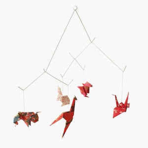 Image of Zoo mobile - Chyogami rouge - V2